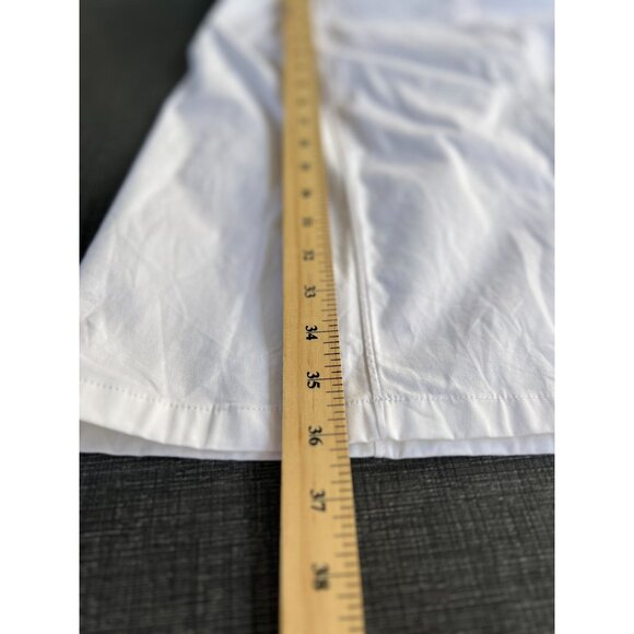 NEW Theory White Shirt Mini Dress 10 Soream A-Line Button Down Stretch ($395) - Picture 10 of 13